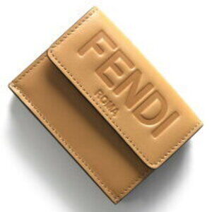 Fendi Roma Trifold Wallet Miele Brown Beige